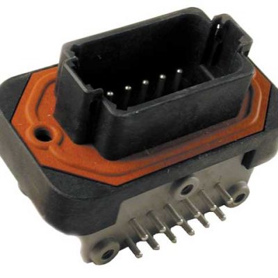 Right Angle, Wire-to-Board, 12 Position, 2 Row, 1.45mm [.175in] Centerline, Nickel (Ni), Sealable, Wire & Cable, DEUTSCH DT